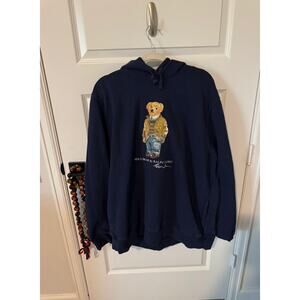 Navy Blue Polo Bear Hoodie